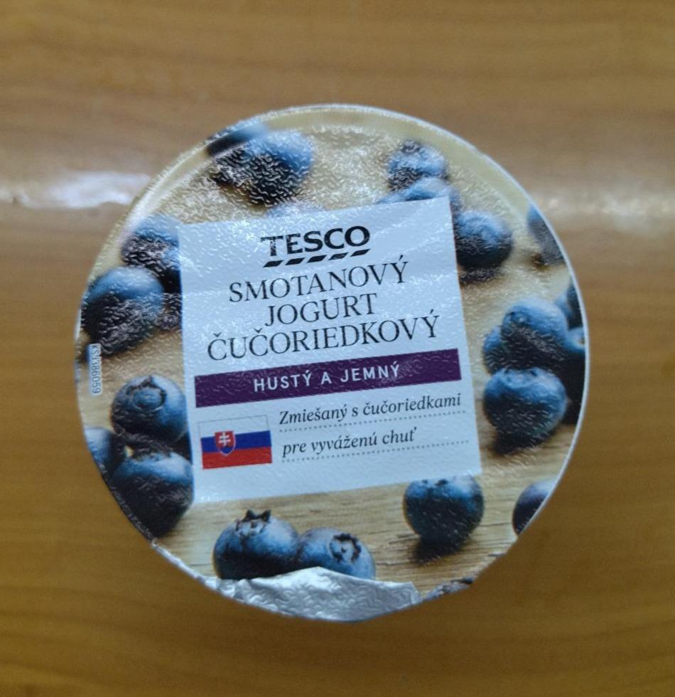 Fotografie - smotanovy jogurt čučoriedkový Tesco