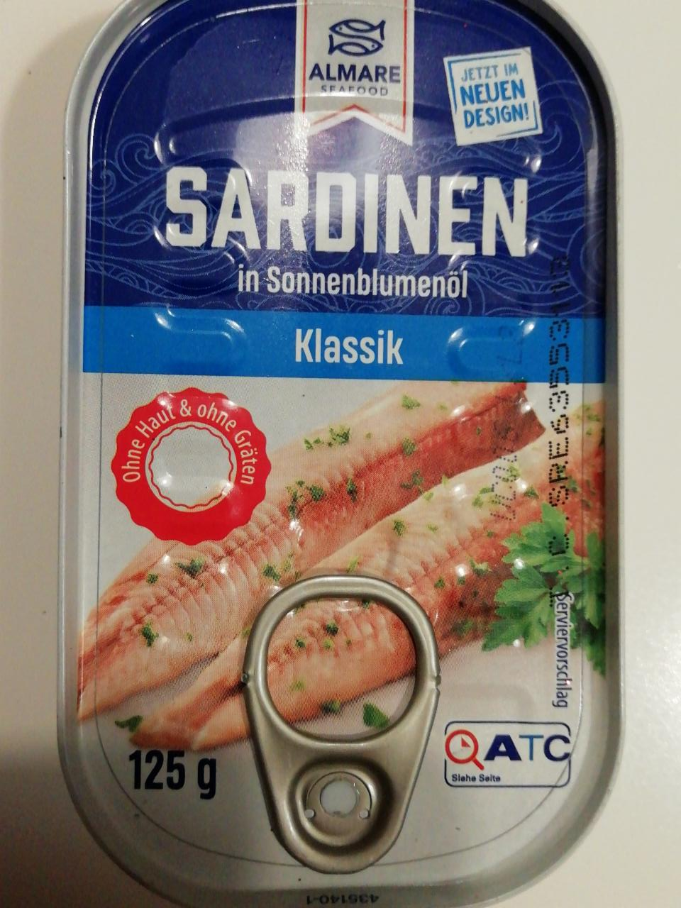 Fotografie - Sardinen in Sonnenblumenöl klassik Almare seafood 