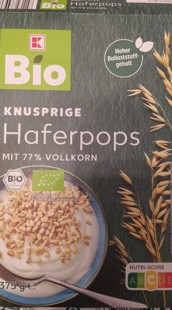 Fotografie - Knusprige Haferpops mit 77% vollkorn K-Bio