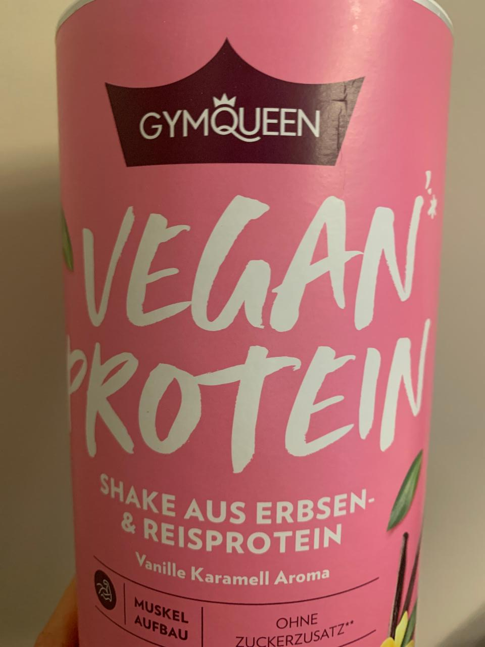 Fotografie - Vegan Protein Vanille karamell Gymqueen