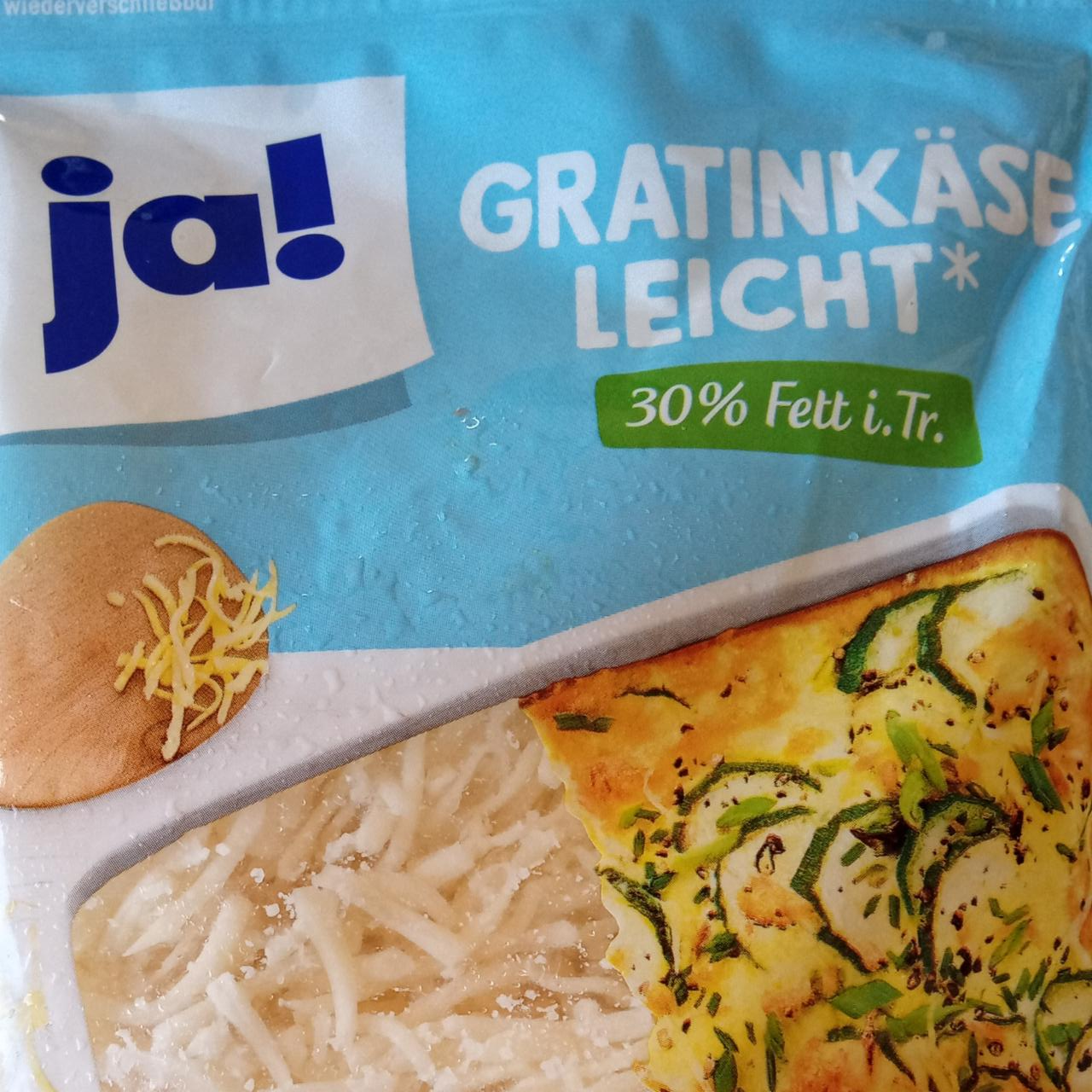 Fotografie - Gratinkäse leicht 30% Fett i. Tr. Ja!