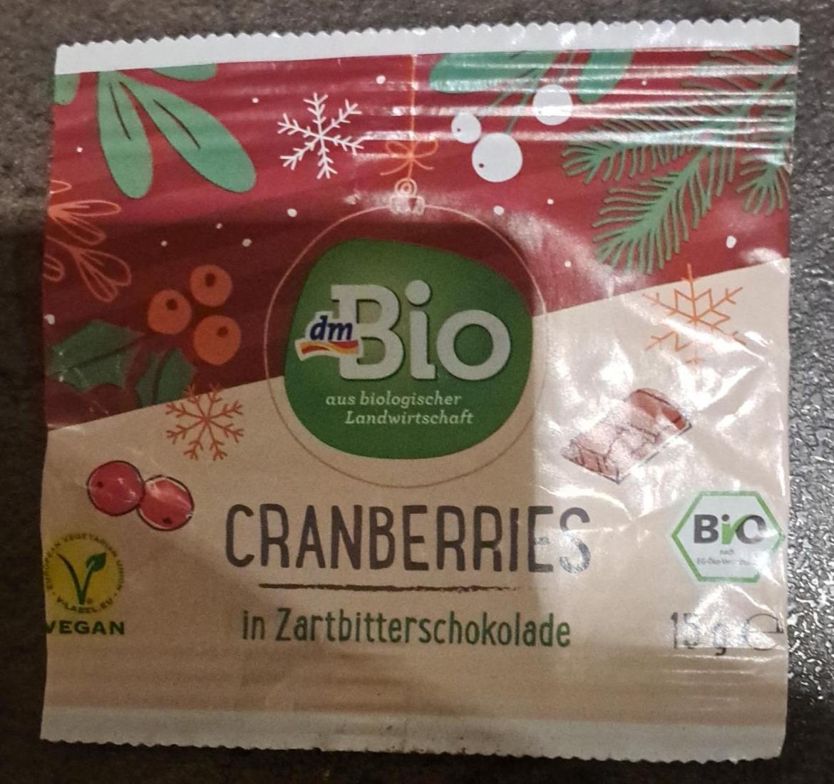 Fotografie - Cranberries in Zartbitterschokolade dmBio