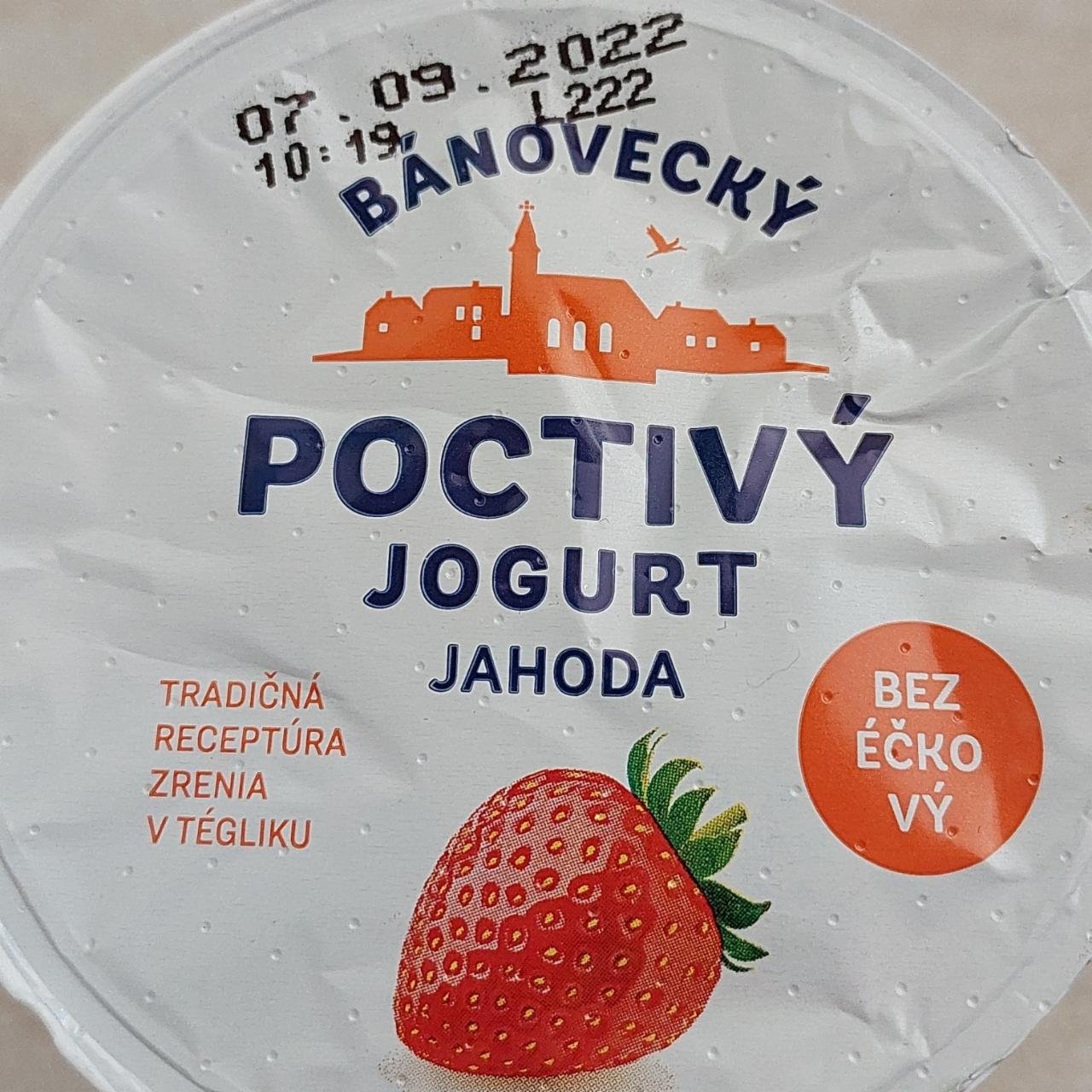 Fotografie - Poctivý Jogurt Jahoda Bánovecký