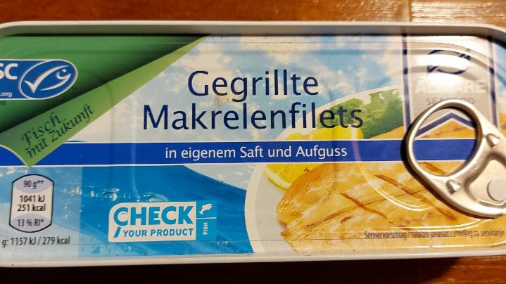 Fotografie - Gegrillte Makrelenfilets in eigenem Saft Almare Seafood