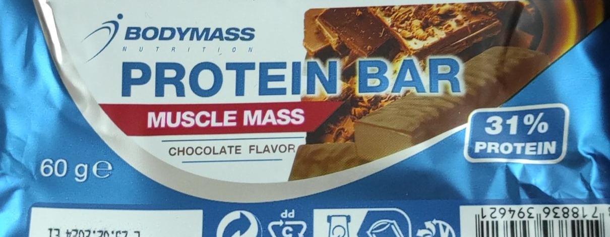 Fotografie - Protein bar Muscle mass Chocolate Bodymass