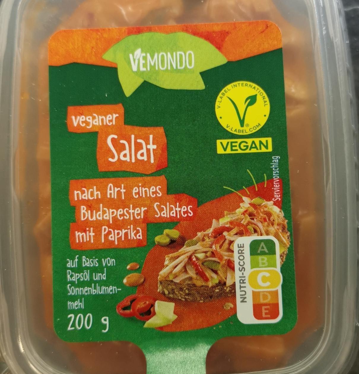 Fotografie - Veganer salat Vemondo nach art Budapester salates mit paprika Vemondo