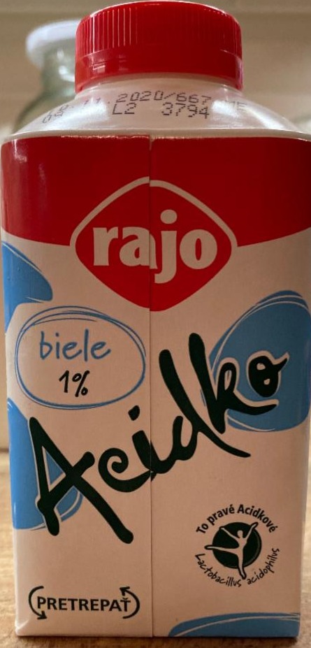 Fotografie - Acidko biele 1% tuku Rajo