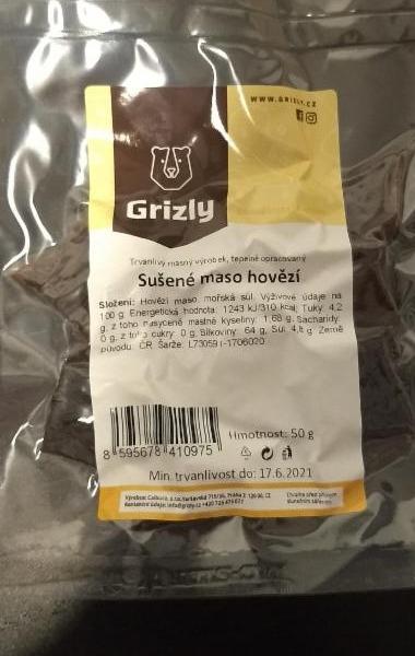 Fotografie - sušené maso hovězí Grizly