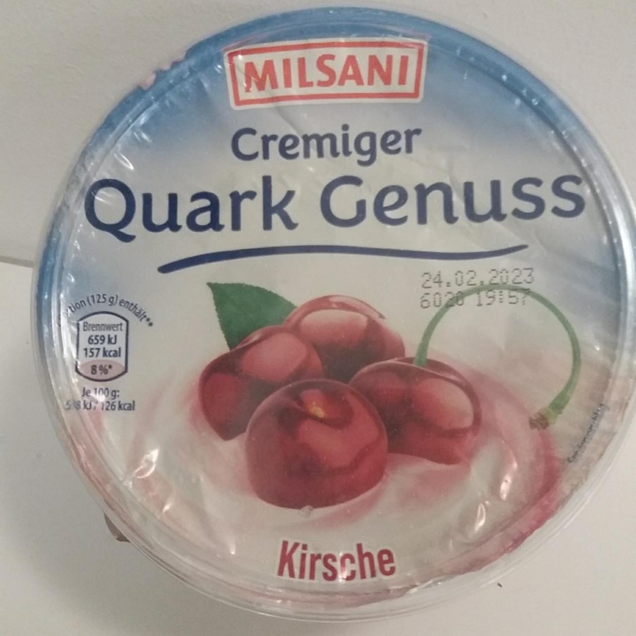 Fotografie - Cremiger Quark Genuss Kirsche Milsani