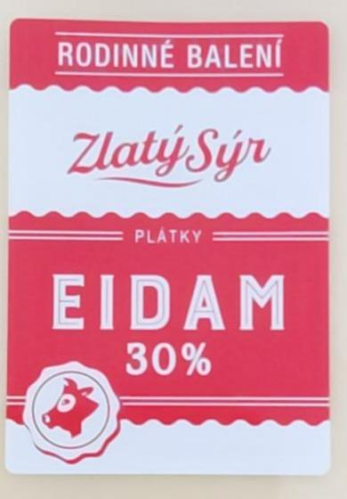 Fotografie - Zlatý syr eidam 30% polotvrdý