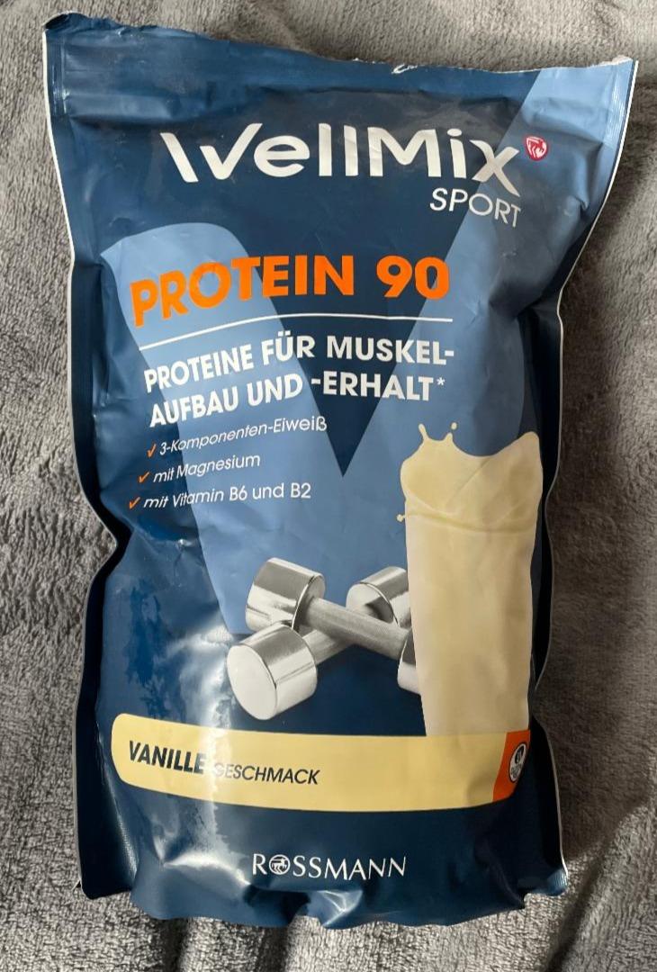 Fotografie - Protein 90 Vanille Geschmack WellMis Sport
