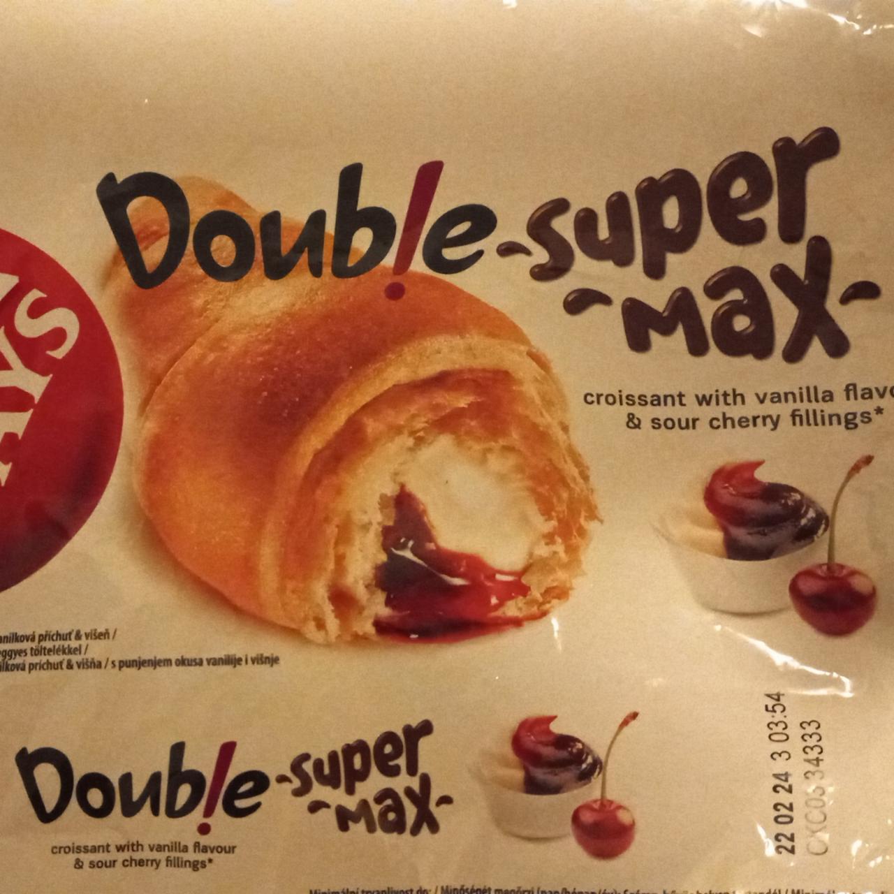 Fotografie - Doub!e super max Croissant with vanilla flavours & sour cherry fillings 7days