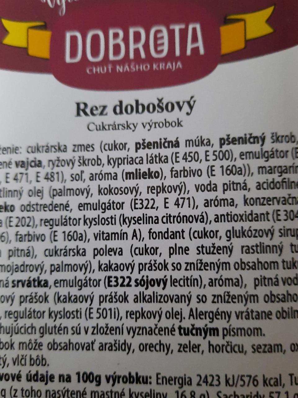 Fotografie - Rez dobošový Dobrota