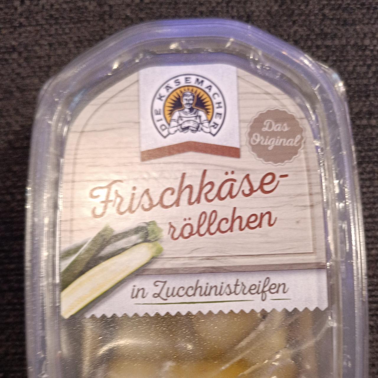 Fotografie - Frishkäse -ollchen in Zucchinistreifen Die Käsemacher