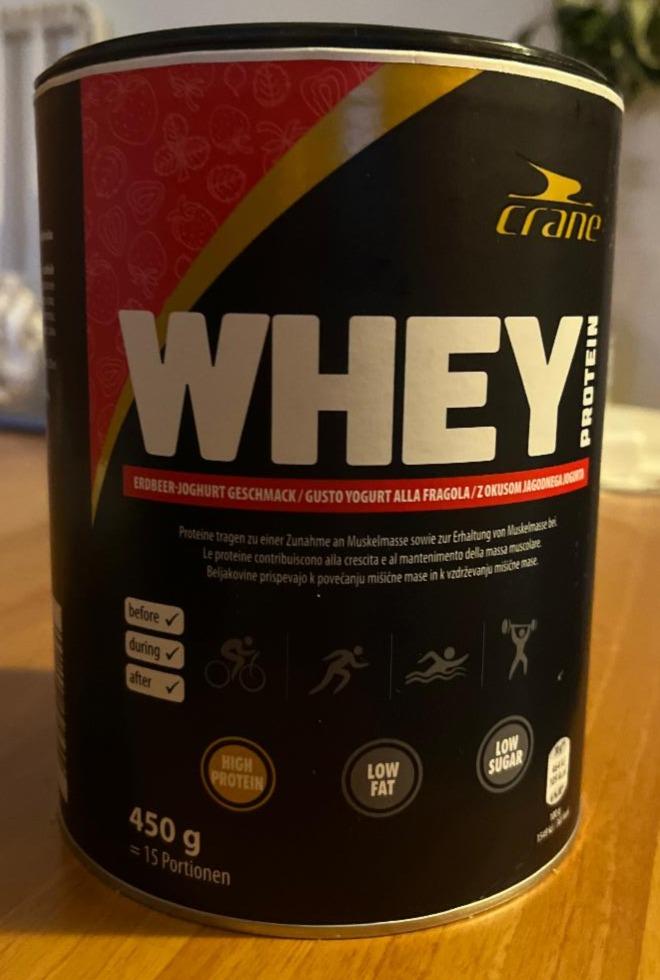 Fotografie - Whey protein Erdbeer-joghurt geschmack Crane