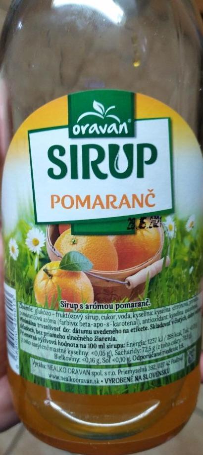 Fotografie - Sirup Pomaranč Oravan