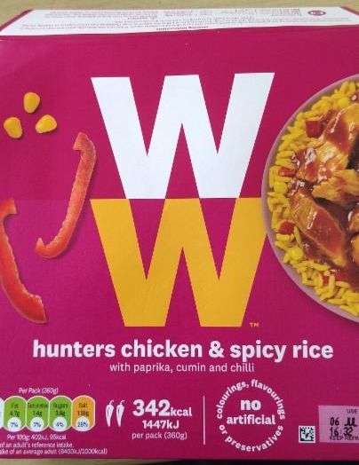 Fotografie - Hunters Chicken & Spicy Rice Weight Watchers