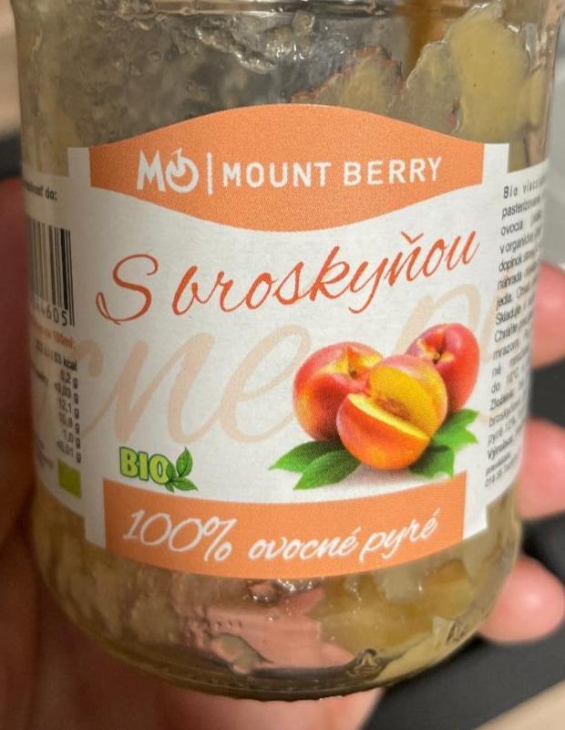 Fotografie - Mount berry 100% ovocné pyré s broskyňou