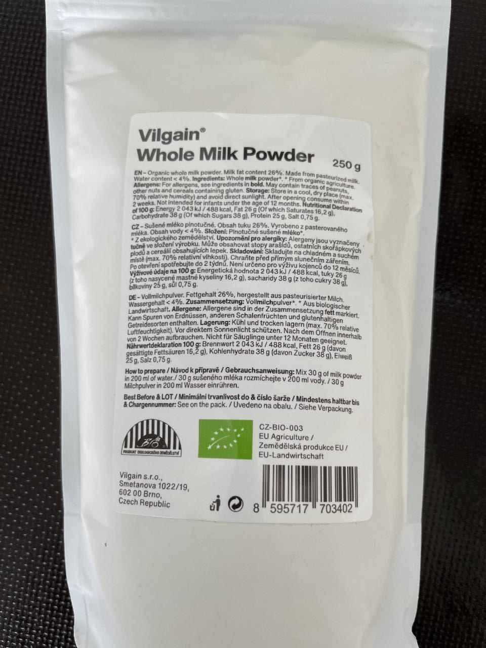 Fotografie - Whole Milk Powder Vilgain