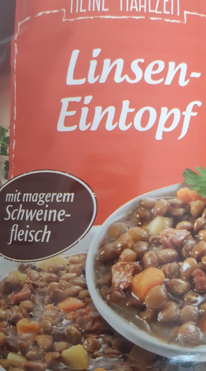 Fotografie - linsen eintopf mit schweinfleisch