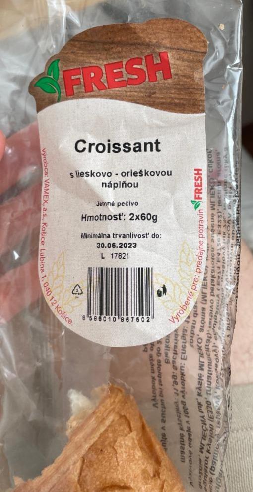 Fotografie - Croissant s lieskovo-orieškovou náplňou Fresh