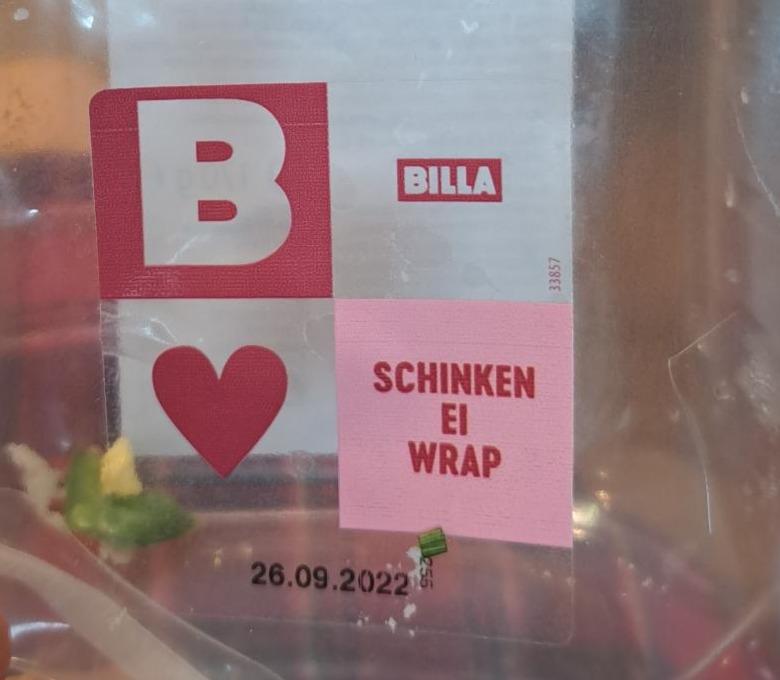 Fotografie - Schinken Ei Wrap Billa