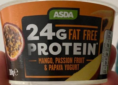 Fotografie - Fat free 24g Protein Mango, Passion Fruit & Papaya Yogurt Asda