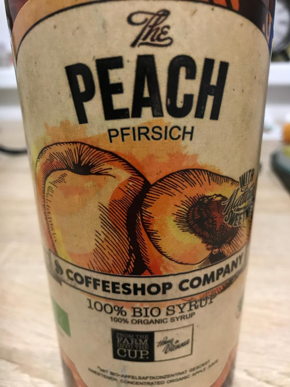 Fotografie - Peach 100% bio syrup