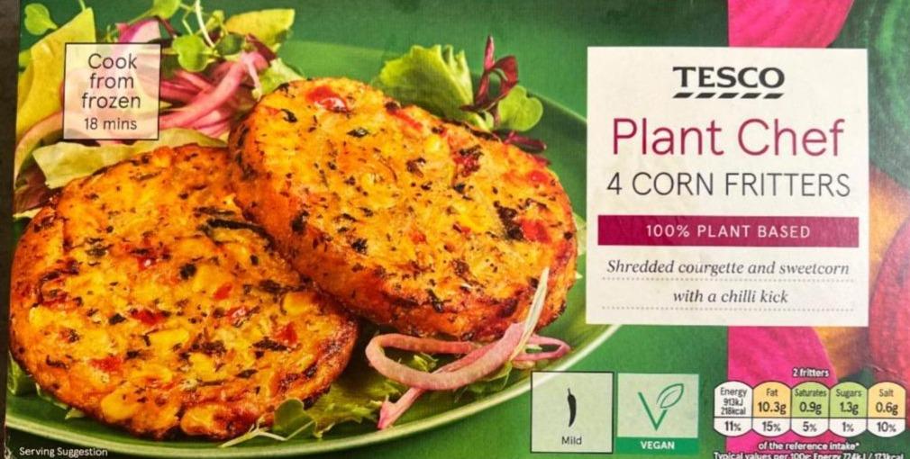 Fotografie - Plant chef 4 corn fritters Tesco