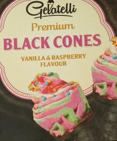 Fotografie - Black cones Vanilla & Raspberry Gelatelli premium