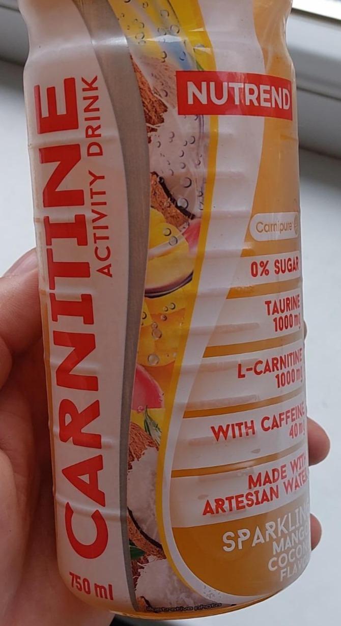 Fotografie - Carnitine Activity Drink Sparkling Mango Cocos Nutrend