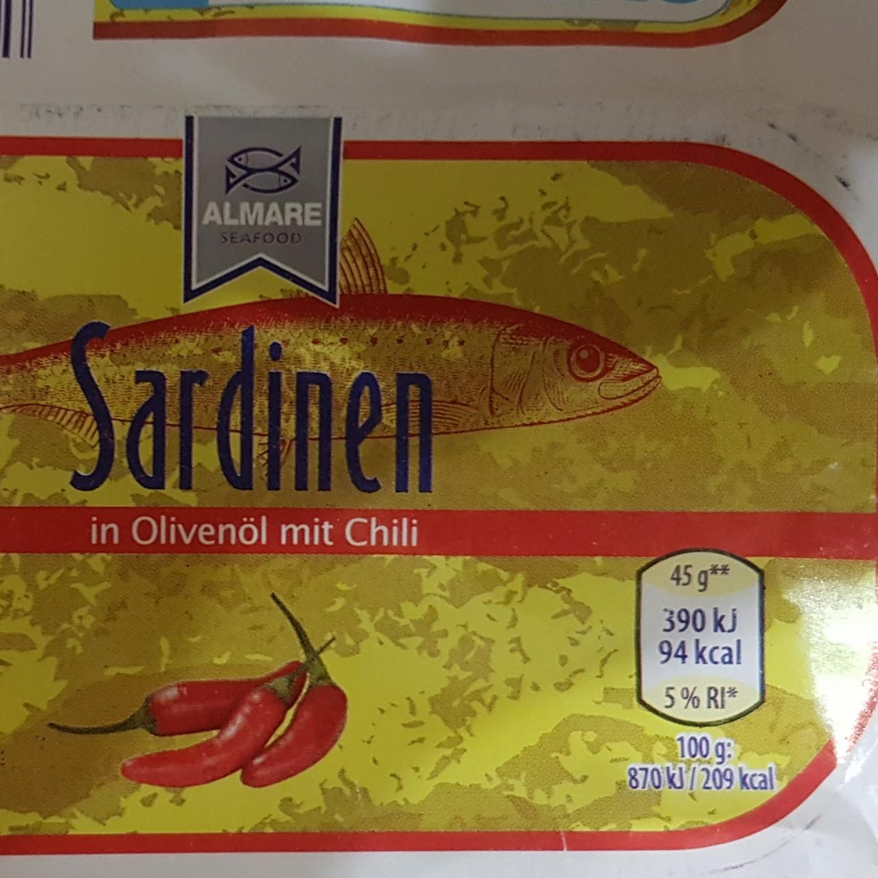 Fotografie - Sardinen in Olivenöl mit Chilli Almare Seafood