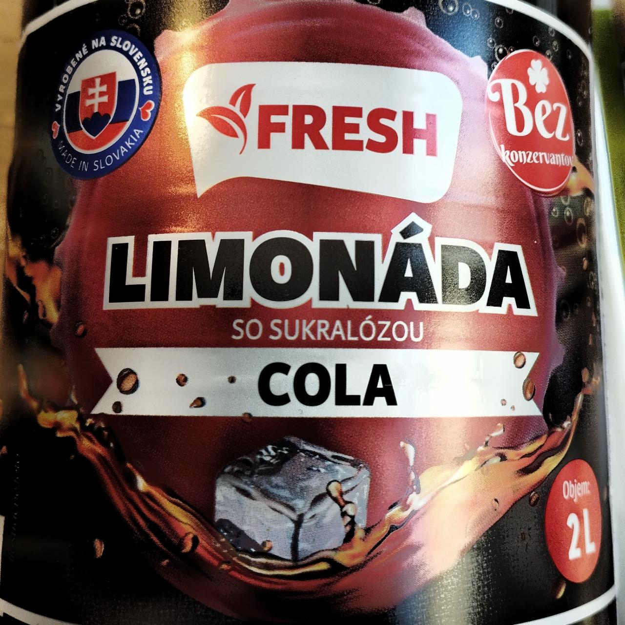 Fotografie - Limonáda Cola so sukralózou Fresh