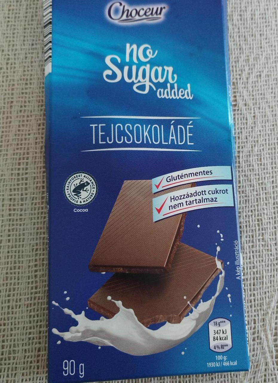 Fotografie - Tejcsokoládé no sugar added Choceur