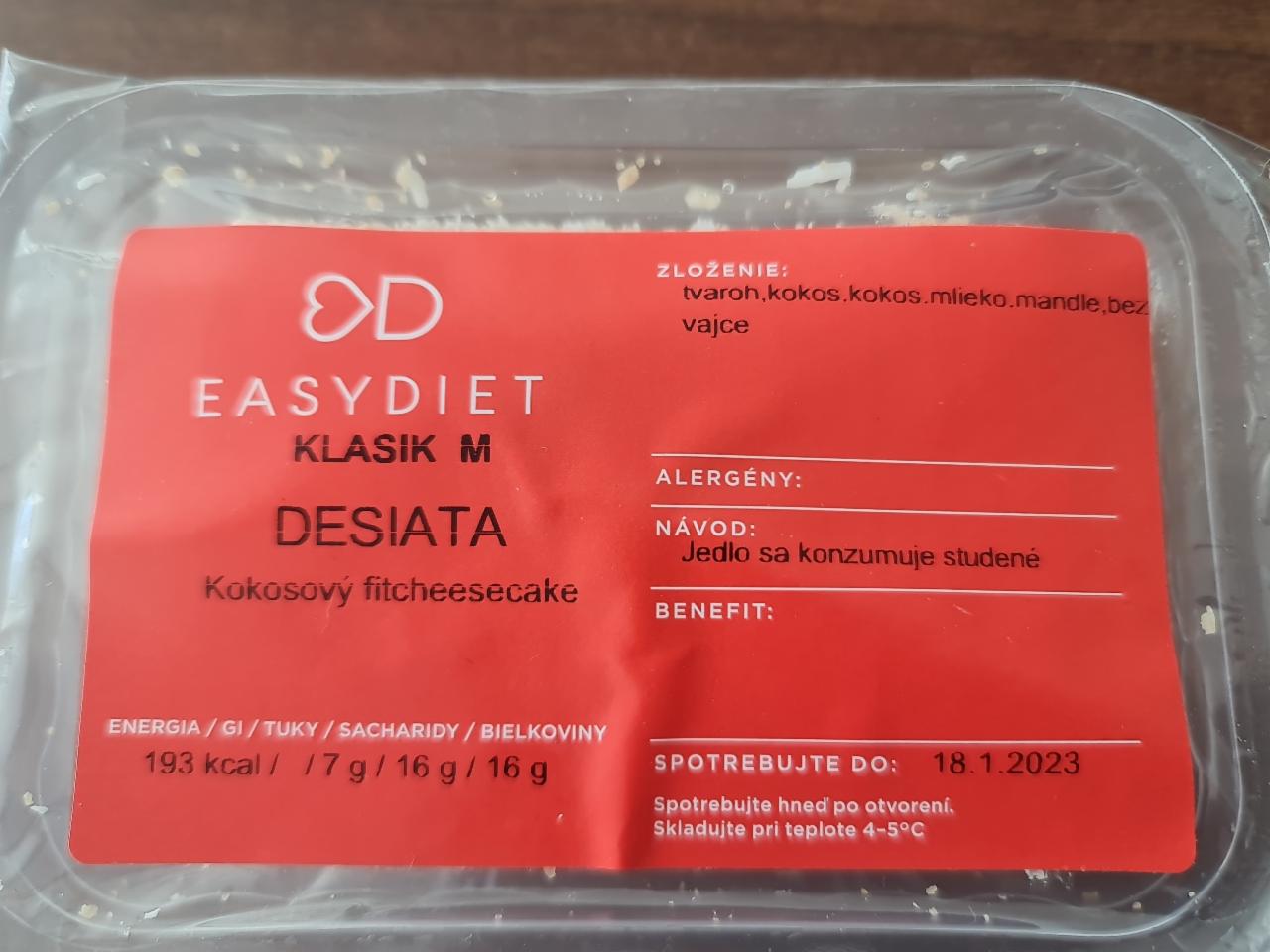 Fotografie - Kokosový fitcheesecake EasyDiet