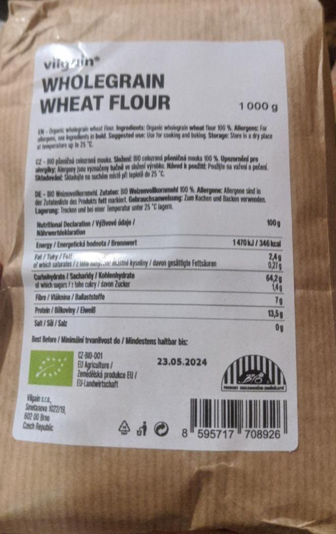Fotografie - Wholegrain Wheat Flour Vilgain