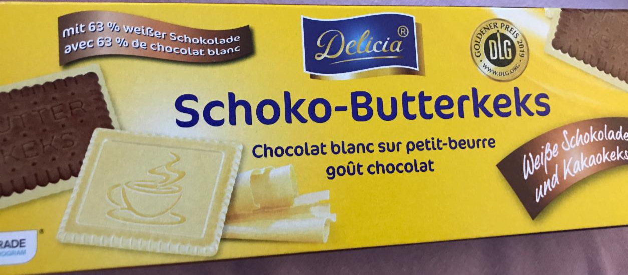 Fotografie - Schoko Butter keks weisse Schokolade Delicia