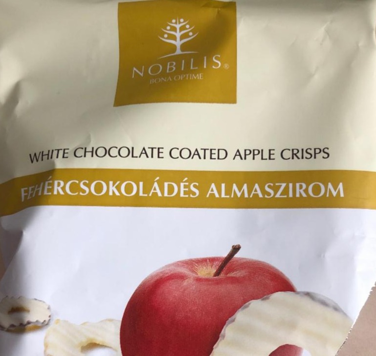 Fotografie - White chocolate coated apple crisps