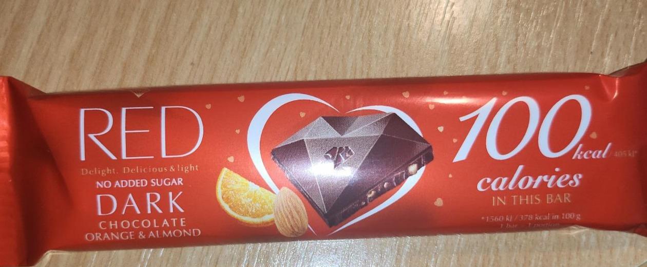 Fotografie - Red Dark Chocolate Orange & Almond 100 calories