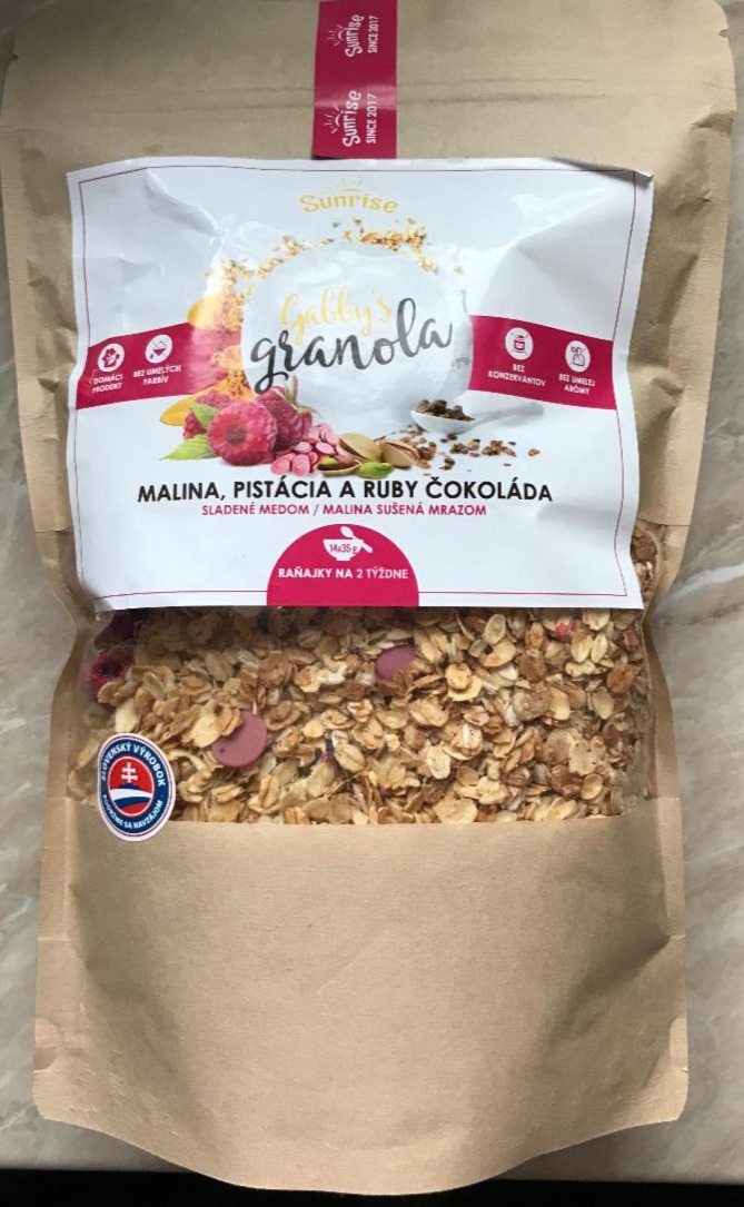 Fotografie - Granola malina, pistácia a ruby čokoláda 