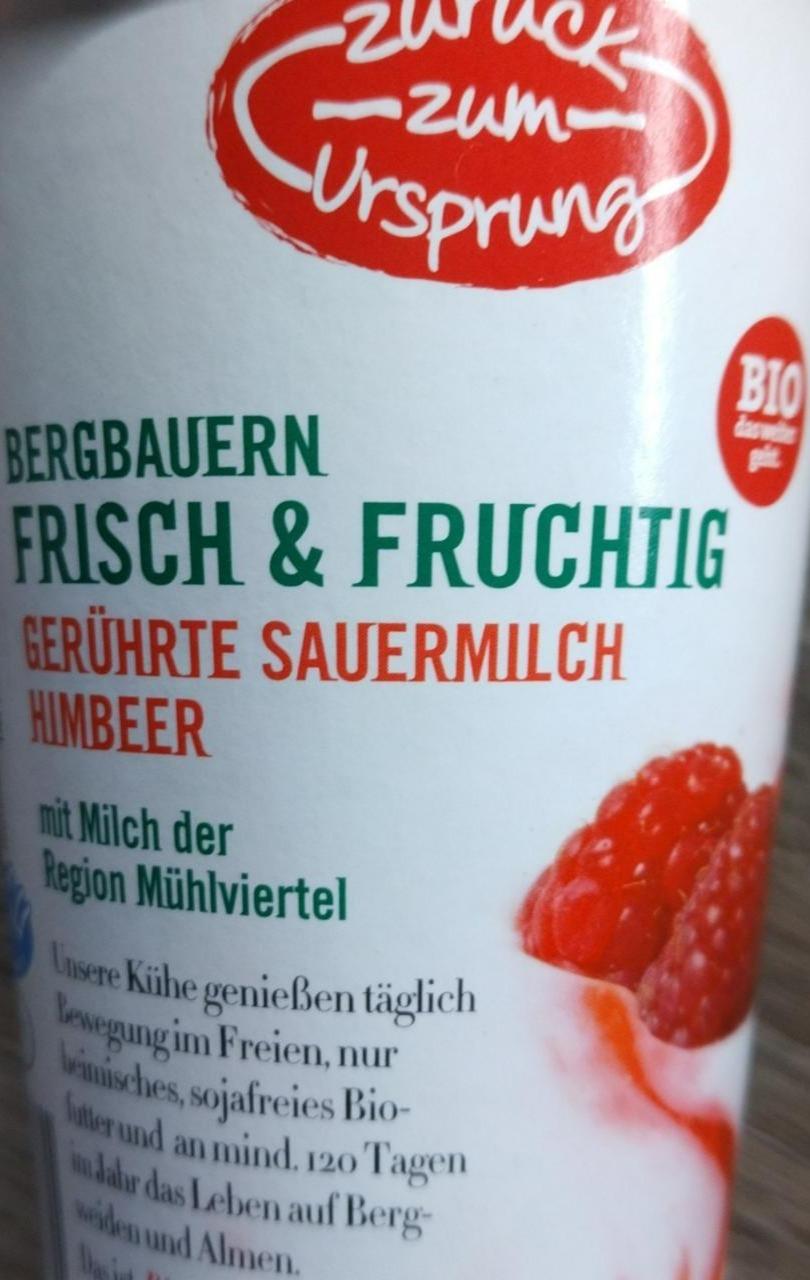 Fotografie - Bio Bergbauern Frisch & Fruchtig Sauermilch Himbeer Zurück zum Ursprung
