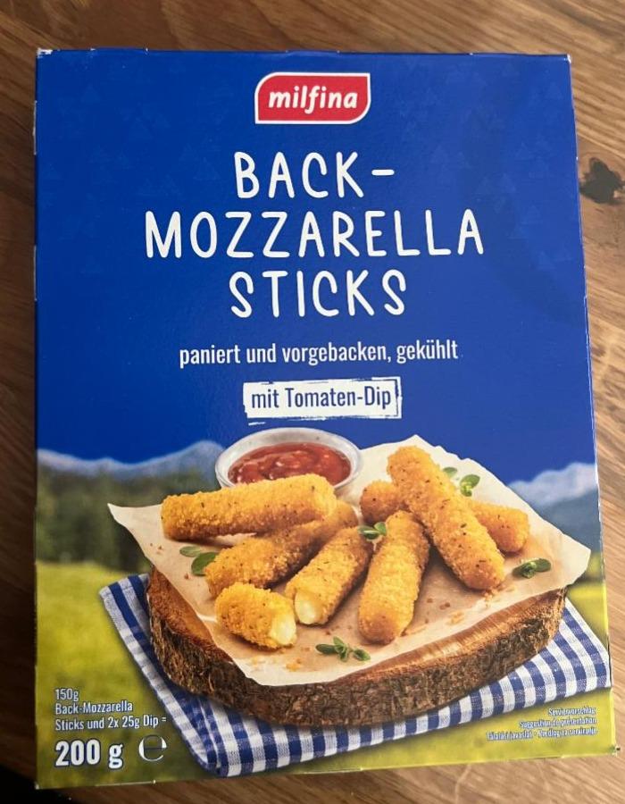 Fotografie - 6 Back-Mozzarella-Sticks Milfina