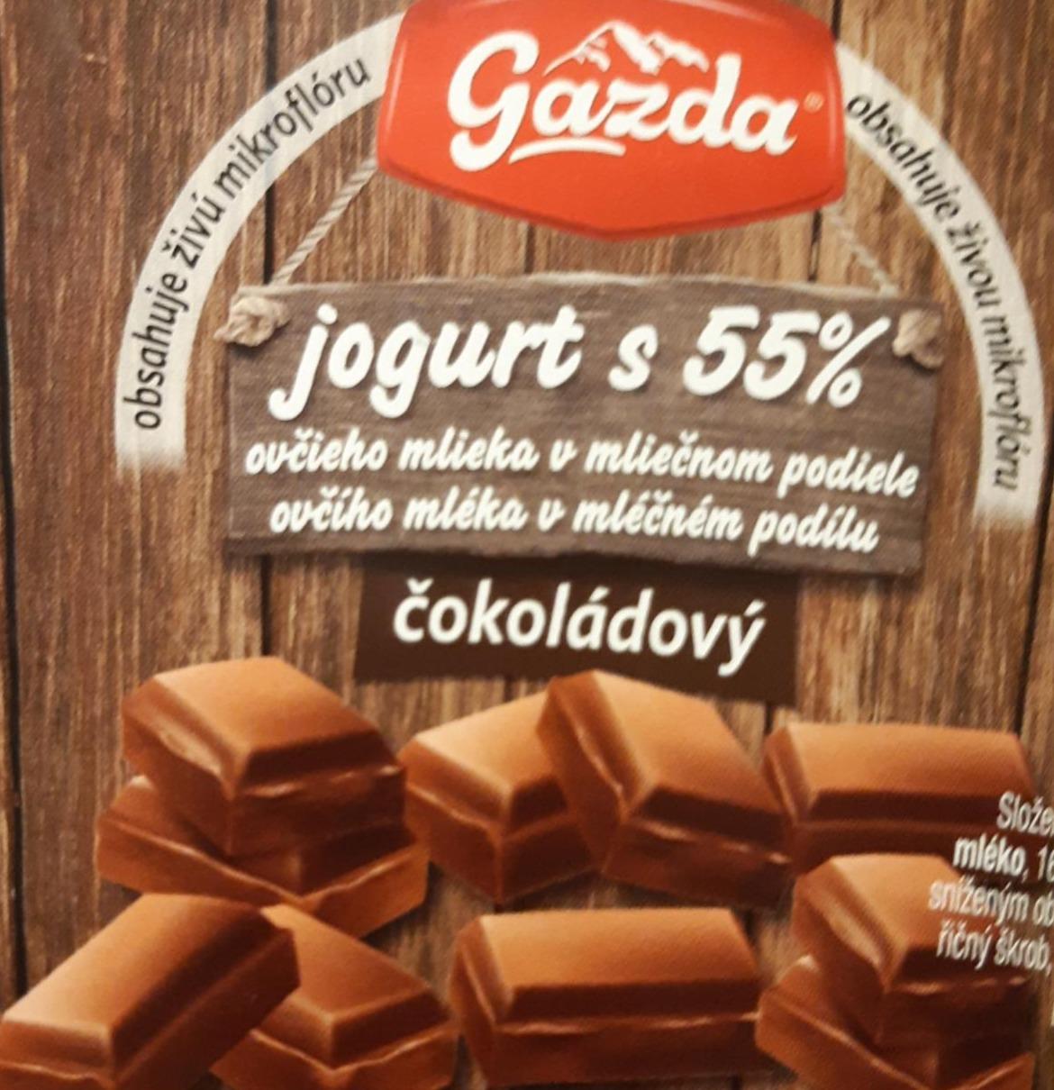 Fotografie - Jogurt s 55% ovčieho mlieka v mliečnom podiele Čokoládový Gazda