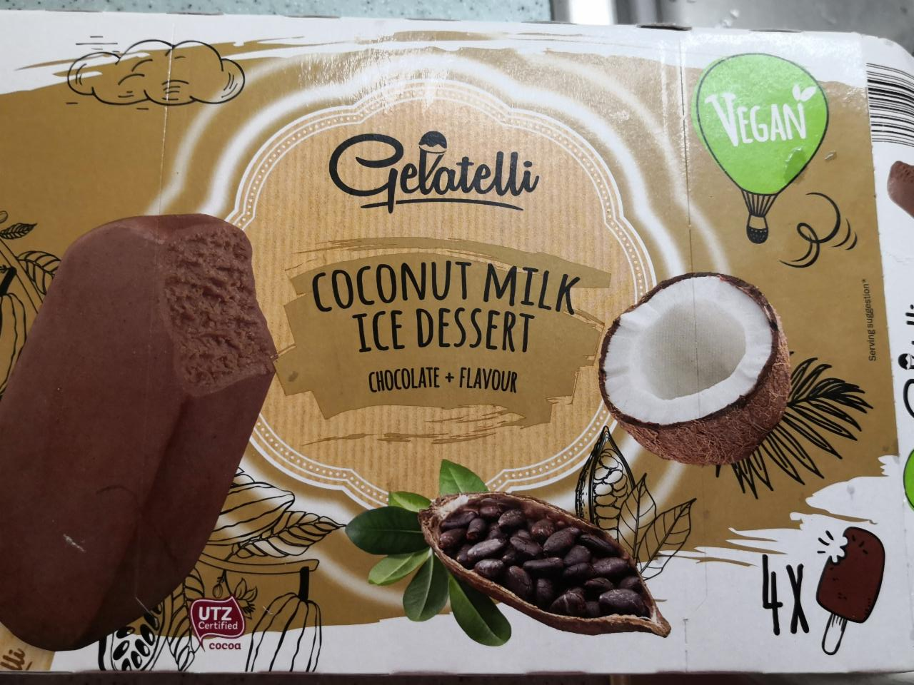Fotografie - Gelatelli Coconut Milk Ice dessert Chocolate Vegan