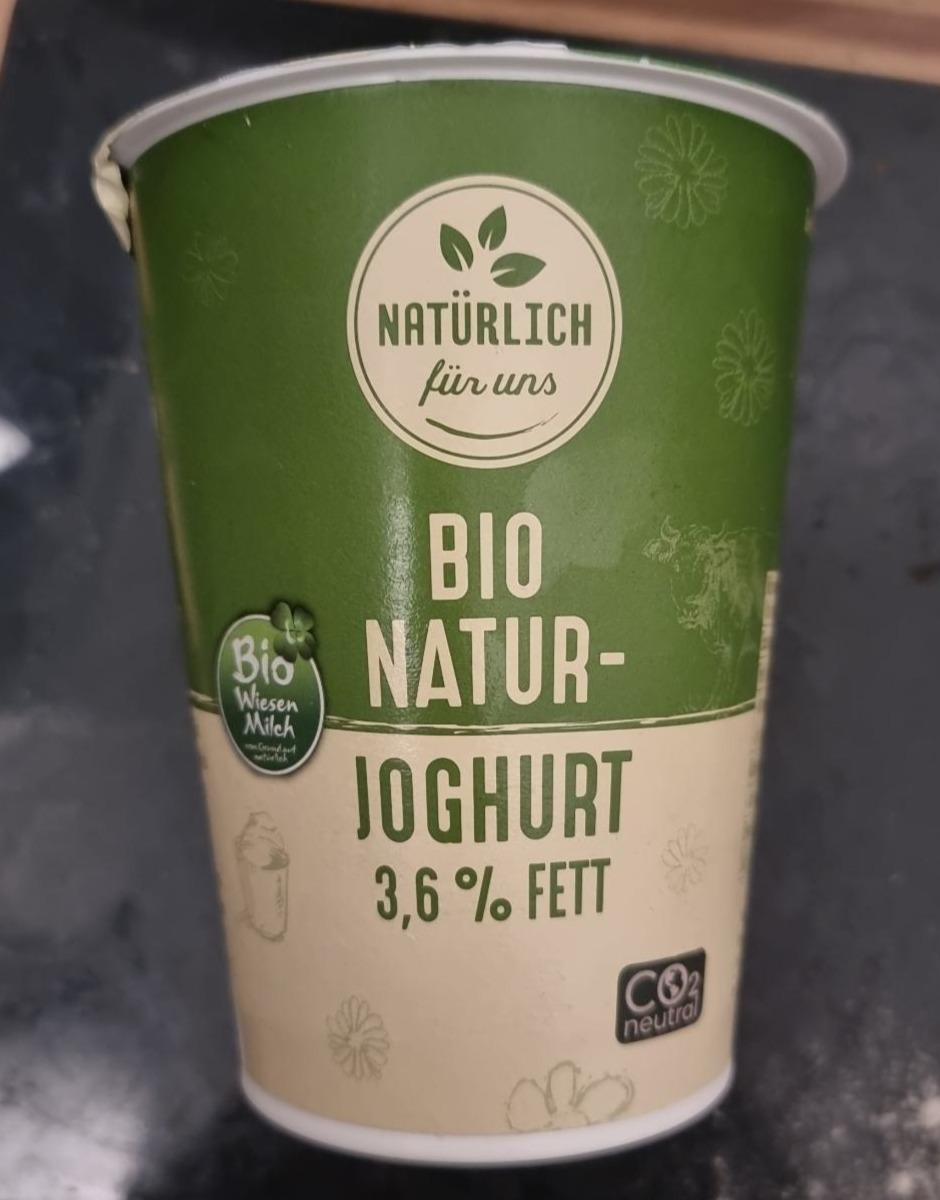 Fotografie - Bio Natur joghurt 3,6 % fett Natürlich für uns