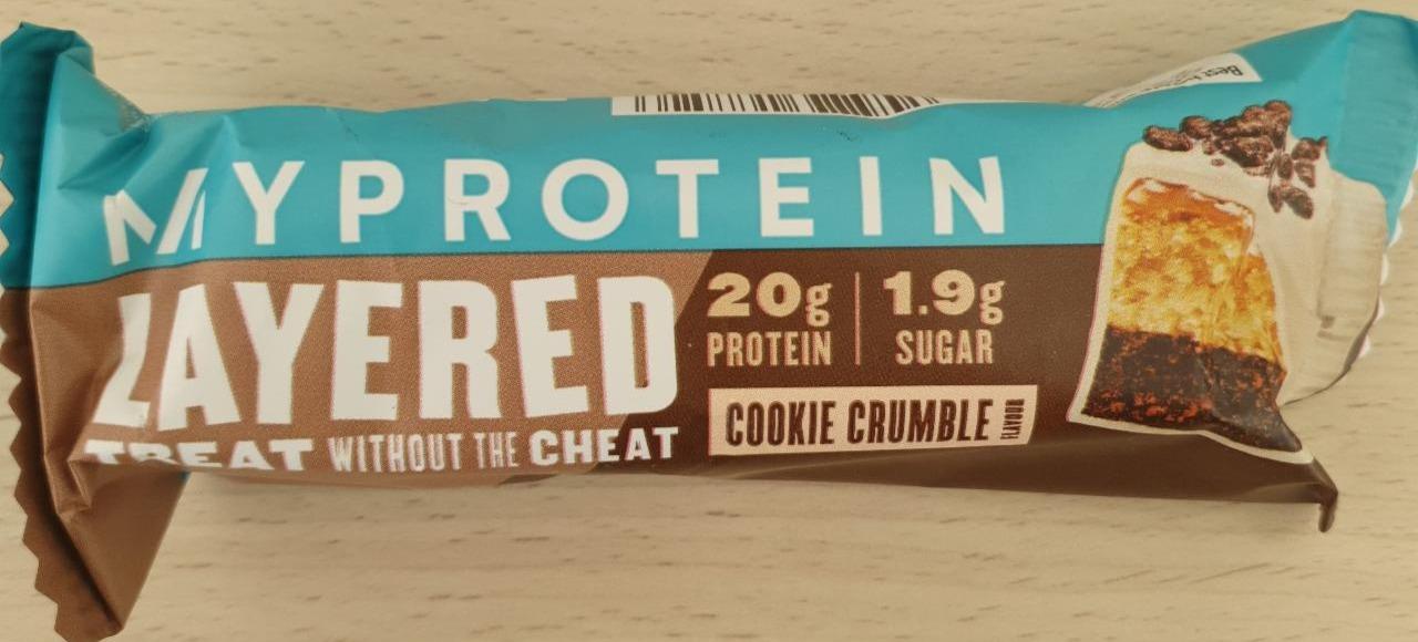 Fotografie - layered treat cookie crumble Myprotein