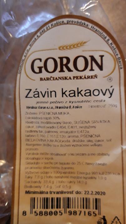 Fotografie - Goron závin kakaový