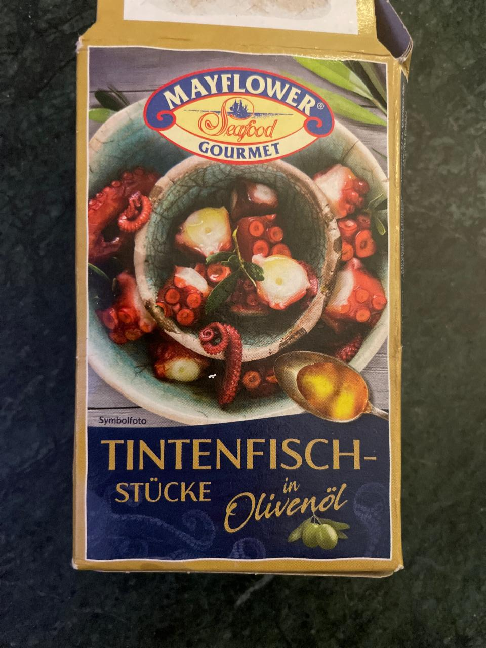 Fotografie - Tintenfisch-stücke in olivenoil