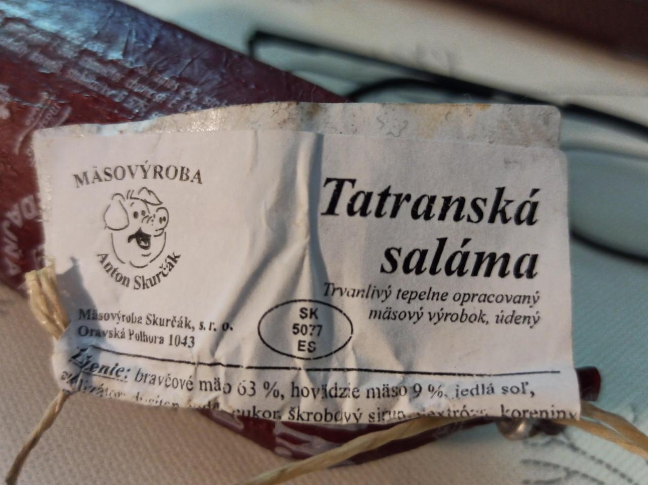 Fotografie - Tatranská saláma Skurčák