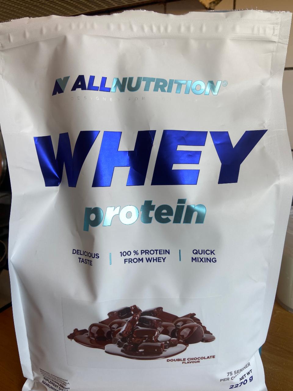 Fotografie - Whey protein Double Chocolate Allnutrition